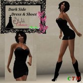 Darkside Strapless Mini Dress - black