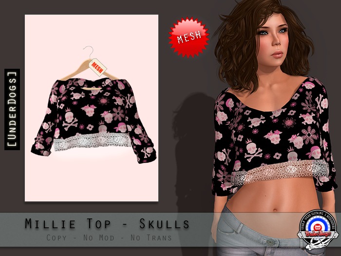 [UD] - Millie Top - Skulls (Bag)