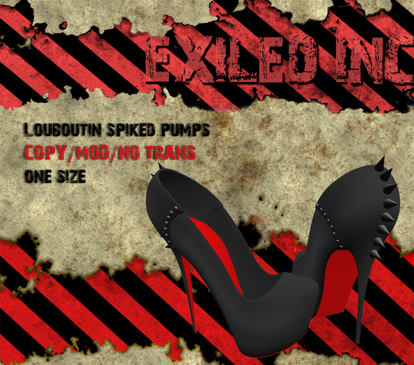 [Exiled Inc.] Pumps Louboutin Spiked mesh