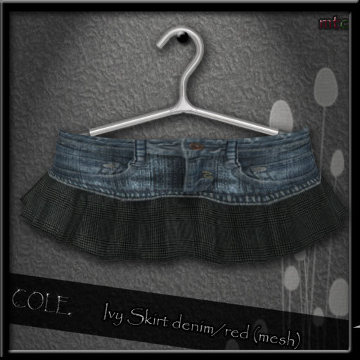 .:COLE:. Ivy Skirt denim/black
