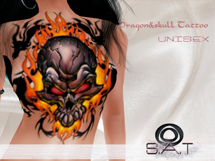 .: SAT :. Designs Dragon&skull Tattoo