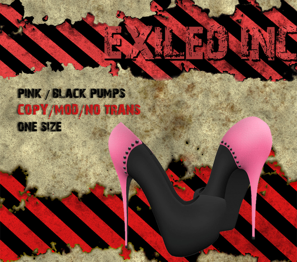 [Exiled Inc.] Pumps pink heel mesh