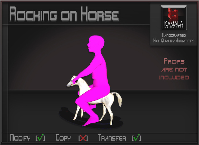 Kids Child SL  *Rocking on Horse* Transferable Poseball