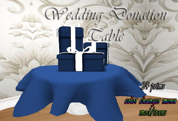 Wedding Donation/Tip Table