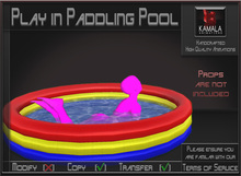 Kids Child SL *Play in Paddling Pool* Animations for Builders