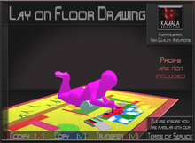 Kids Child SL *Lay on Floor Drawing* Animations for Builders