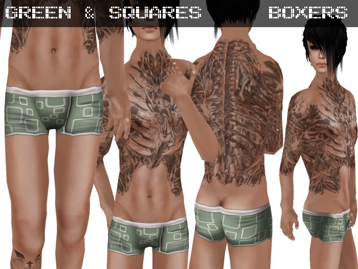 Green & Squares Boxers