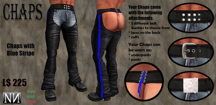 Chaps with Yellow Stripe