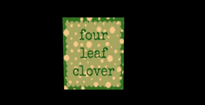 Four leaf clover St Patricks day poster