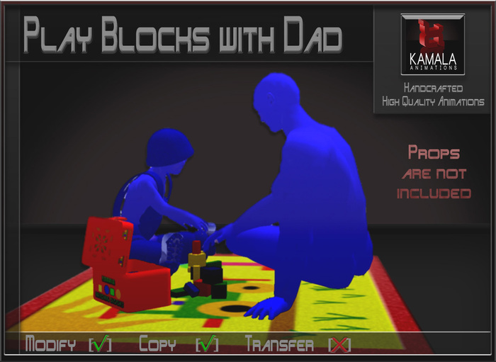 Kids Toddler LF *Play Blocks with Daddy* Copyable Poseballs
