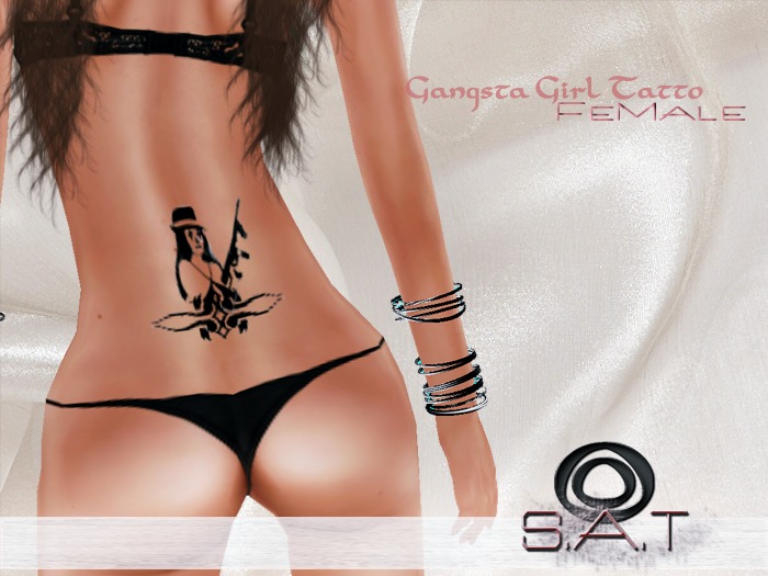 .: SAT :. Designs Gangsta Girl Back Tattoo
