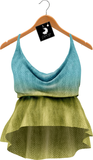 Peqe - Degrade Top(mesh)_Blue/Yellow