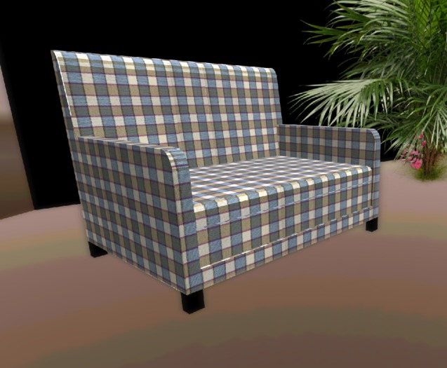 Armchair -gingham fabric