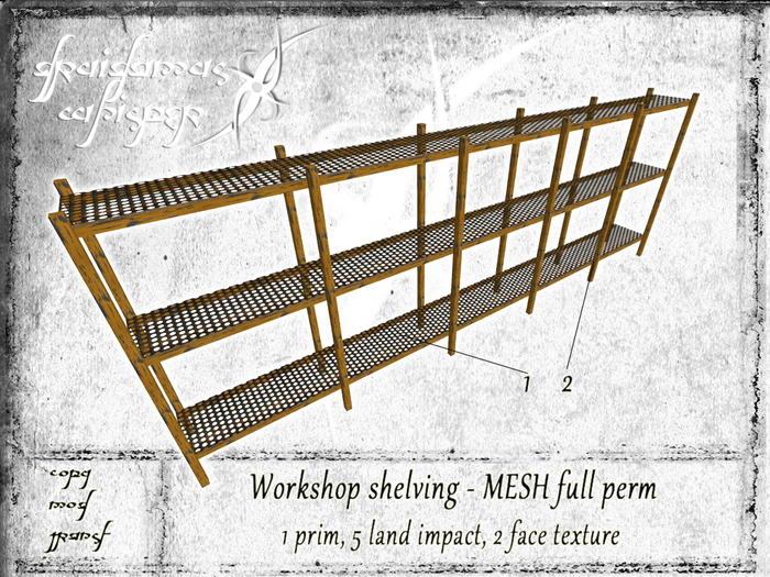 YDW MESH - workshop/shop shelving  - FULL PERM