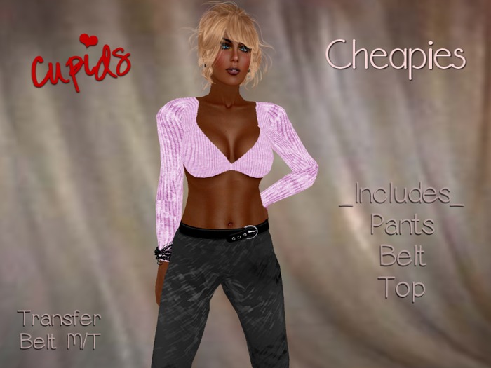 Short Sweater Set Pink dollarbie