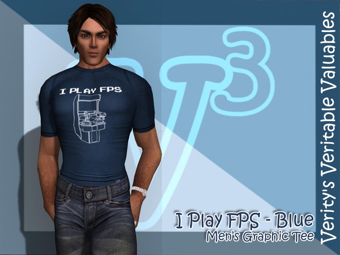 VVV - I Play FPS Tee - Men's Blue 