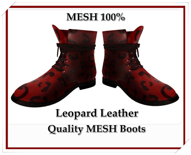DeepLove :: Men's Boots / Leopard (RED)