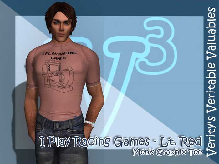 VVV - I Play Racing Games Tee - Men's LT Red (WEAR TO UNPACK)