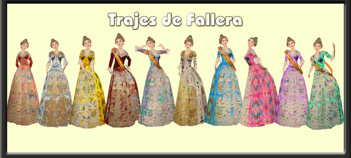 Pack 10 trajes de Fallera