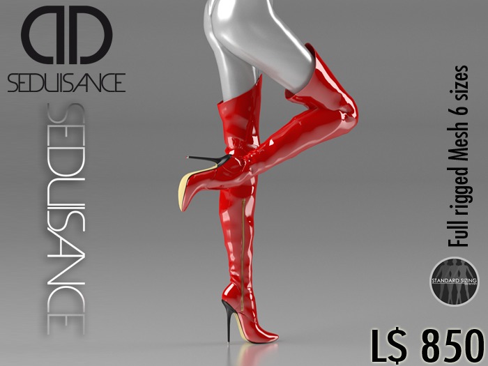 [DD] Seduisance Boots DarkRedLatex