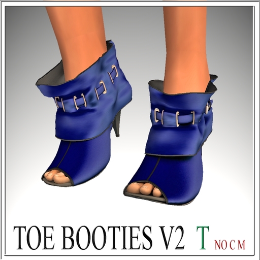 EXTRAVAGANT toe booties blue X
