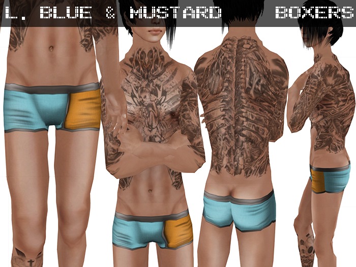 Light Blue & Mustard Boxers