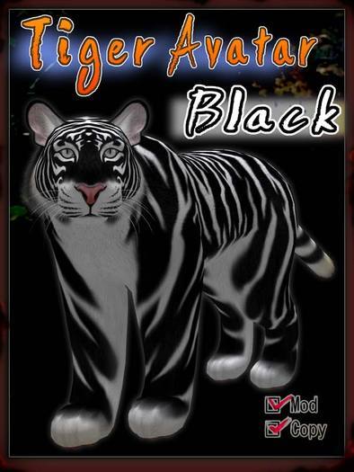 Tiger Avatar Black XSsize