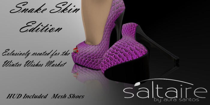 Snake Skin Shoes Purple