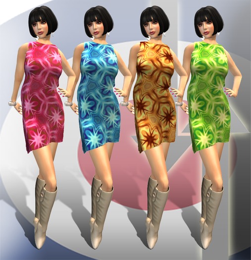 MSD Patterned 1960's Shift Dress in 4 colours