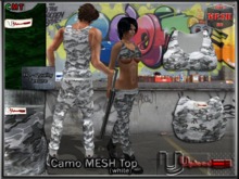 Upload[_]:: - Camo MESH Top (white)