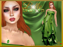 Belle Gown Green Mesh (necklace included)
