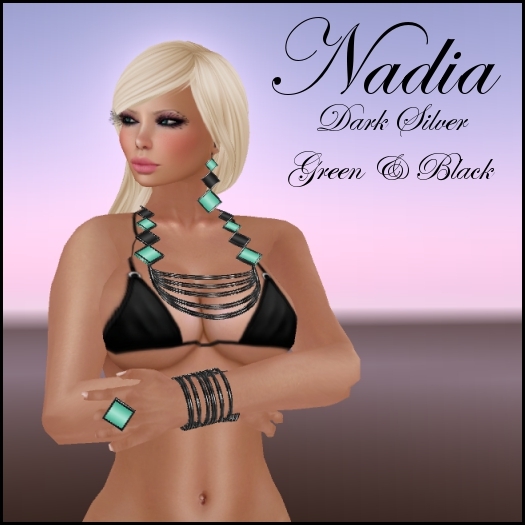 NADIA DARK SILVER GREEN BLACK
