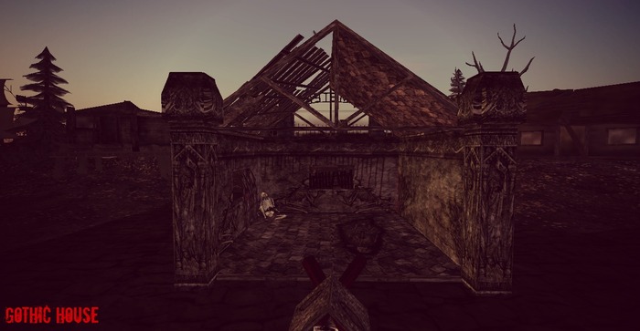 Gothic abandoned house