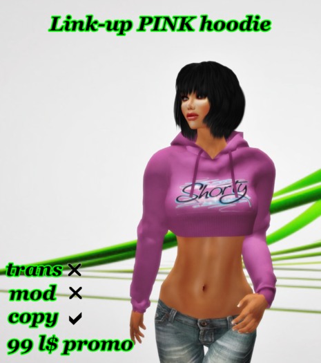 Link-up Mesh_Ladies Pink Hoodie