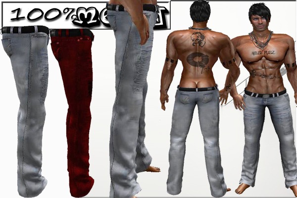  Tween Designs !!!.... 2 Pair Jeans Red&Light blue