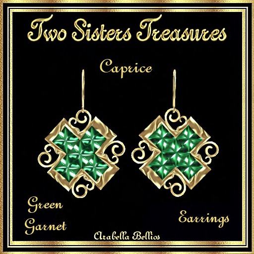 TST - CAPRICE GREEN GARNET EARRINGS YG