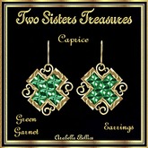 TST - CAPRICE GREEN GARNET EARRINGS YG