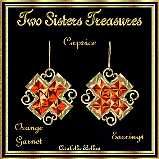 TST - CAPRICE ORANGE GARNET EARRINGS YG
