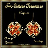 TST - CAPRICE ORANGE GARNET EARRINGS YG