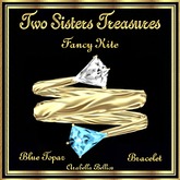 TST - FANCY KITE BLUE TOPAZ DIAMOND WRAP AROUND BRACELET YG