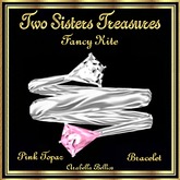 TST - FANCY KITE PINK TOPAZ DIAMOND WRAP AROUND BRACELET SILVER