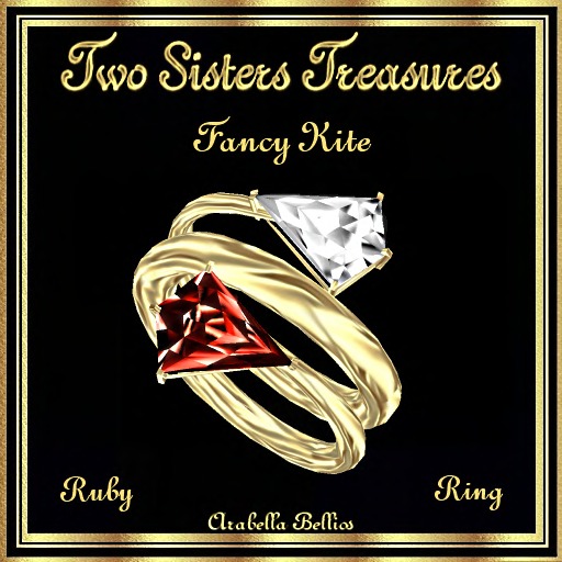 TST - FANCY KITE RUBY DIAMOND WRAP AROUND RING SILVER