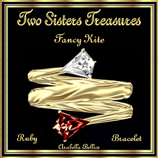 TST - FANCY KITE RUBY DIAMOND WRAP AROUND BRACELET SILVER