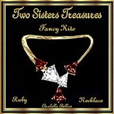 TST - FANCY KITE RUBY DIAMOND WRAP AROUND NECKLACE SILVER