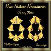 TST - FANCY KITE YELLOW TOPAZ WRAP AROUND EARRINGS SILVER