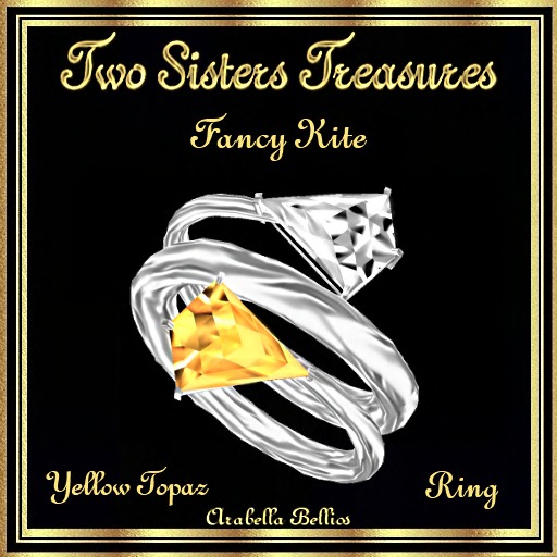 TST - FANCY KITE YELLOW TOPAZ WRAP AROUND RING SILVER