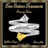 TST - FANCY KITE YELLOW TOPAZ WRAP AROUND BRACELET SILVER