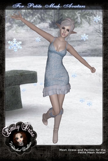 WD Emily Blue Ruffled Dress