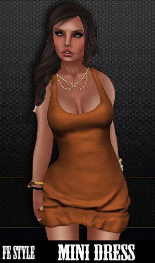 ::Fe Style:: - Orange - Mini Dress /  Tank Top