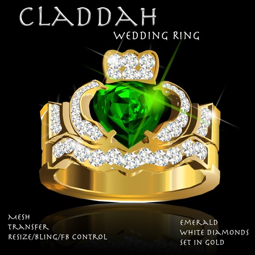 Exquisite Claddah Gold Wedding Collection Gift Box